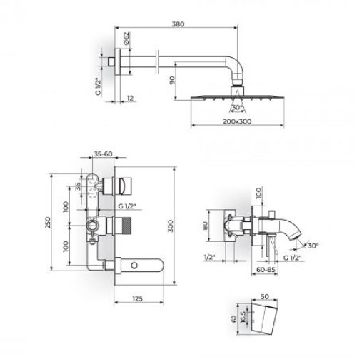 S2 231705 uzidna baterija za tuš kadu