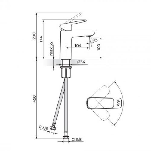 STOLZ 130101 Baterija za Lavabo