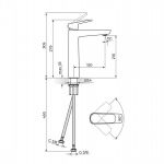 STOLZ WHITE 130109W baterija za lavabo visoka - white