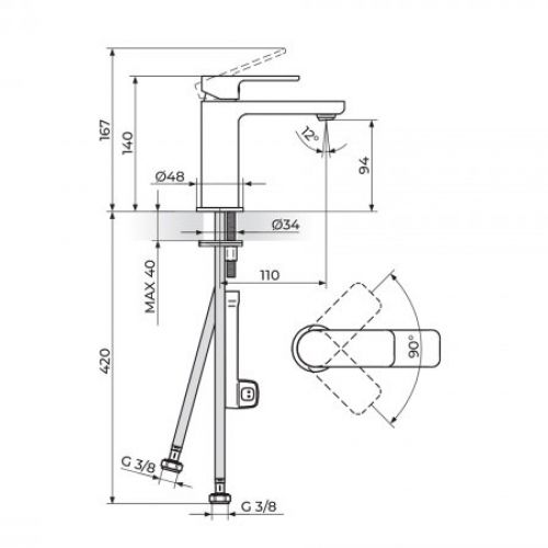S2 230101 Baterija za Lavabo