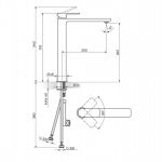 S2 BLACK 230501B baterija za lavabo visoka
