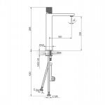 S2 BLACK & GOLD 230109BG baterija za lavabo visoka