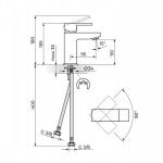QUADRO BLACK JQ30101B Baterija za Lavabo - black