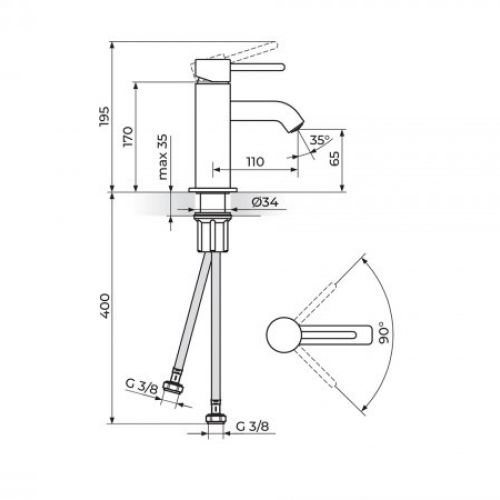 ZERRO JZ30101 Baterija za Lavabo
