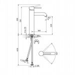ZERRO JZ30109 Baterija za Lavabo Visoka