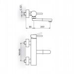 ZERRO JZ32120 Baterija za Sudoperu - Lavabo izliv 200mm