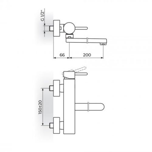 ZERRO JZ32120 Baterija za Sudoperu - Lavabo izliv 200mm