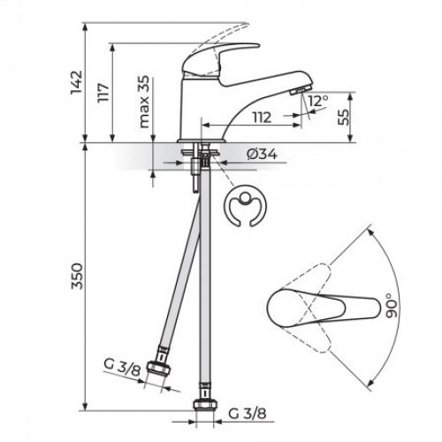 PERLA JP301001 Baterija za Lavabo