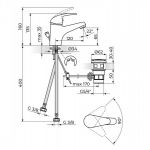 KING J301001M Baterija za Lavabo sa Metalnim Odlivnim Ventilom