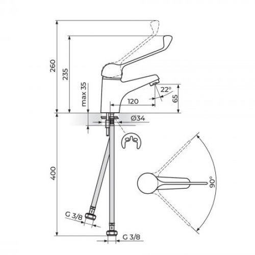 KING J30L001 Baterija za Lavabo - Lekarska
