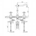 BRONTEE NB20101 Baterija sa tri otvora Roma izliv