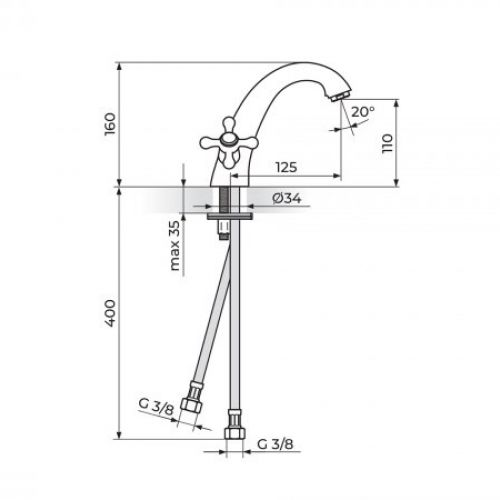 BRONTEE NB21101 Baterija za Lavabo