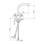 NOSTALGIJA N23101 Baterija za Sudoperu - Lavabo izliv 180mm