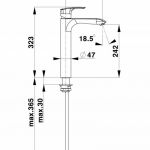 HERZ 00089 Elite e12 baterija za lavabo visoka