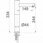 HERZ 00048 FRESH baterija za lavabo visoka