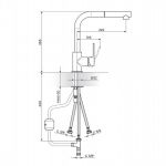 S2 BLACK 238603B baterija za sudoperu sa izvlačnim tušem