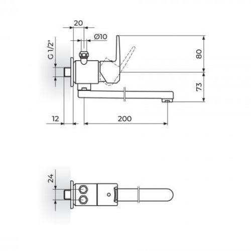 CUBO3 JC36101 Baterija za Protočni Bojler izliv 200mm