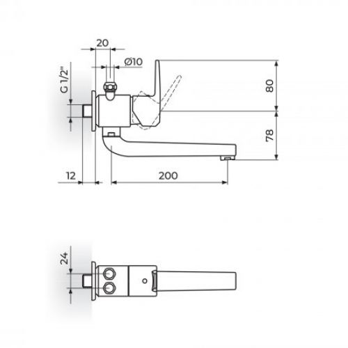 CUBO3 JC36201 Baterija za Protočni Bojler izliv 200mm