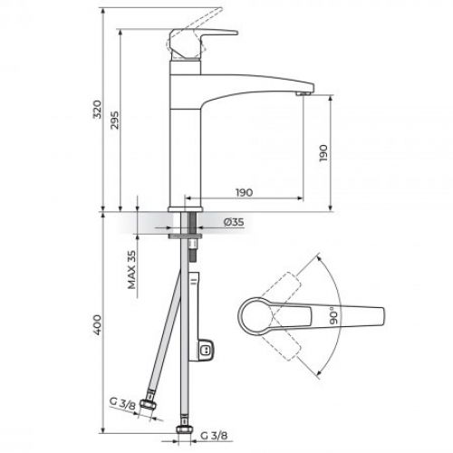 CUBO3 JC38101 baterija za sudoperu