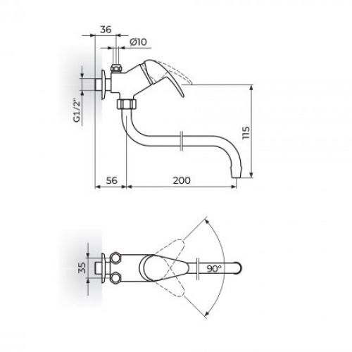 PERLA JP362001 Baterija za Protočni Bojler Izliv 200mm