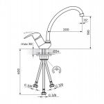 PERLA JP382003 Baterija za Sudoperu - Protočni Bojler Izliv 200mm