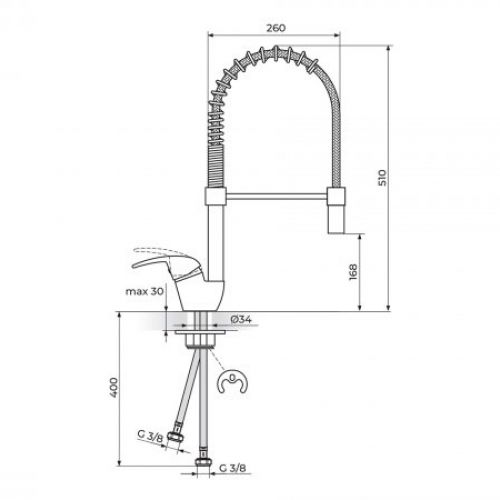 KING J388001 Baterija za Sudoperu - Poluprofesionalna