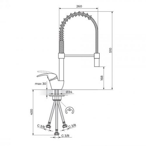 KING J388003 Baterija za Sudoperu - Protočni Bojler - Poluprofesionalna