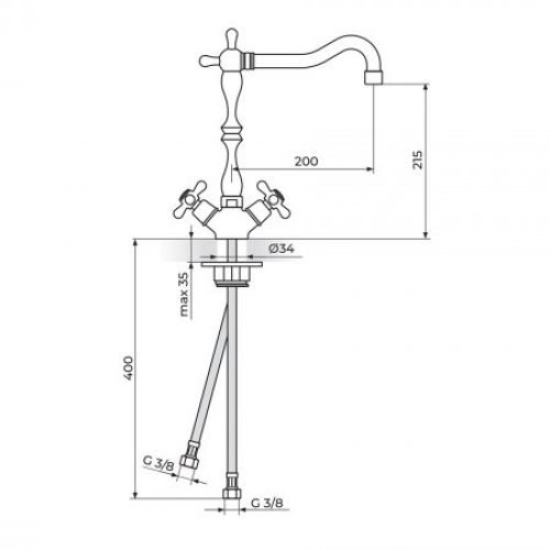 BRONTEE NB22102 Baterija za Sudoperu izliv Roma - duži