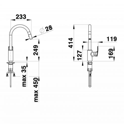 HERZ 00111 Elite e22 baterija za sudoperu sa tušem
