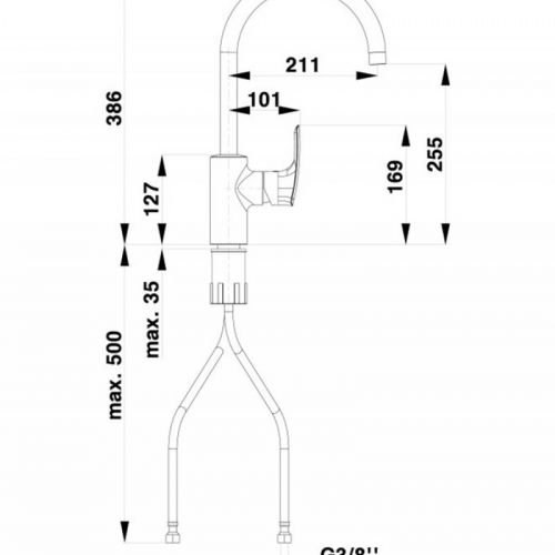 HERZ 00101 Elite e20 baterija za sudoperu sa izvlačnim tušem
