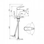 STOLZ WHITE 139101W Baterija za Bide - white