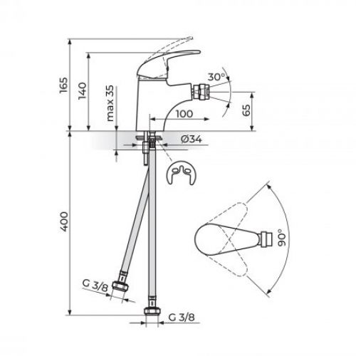 KING J391001 Baterija za Bide