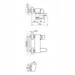STOLZ 137401 baterija za tuš kadu sa izlivom i ručnim tušem
