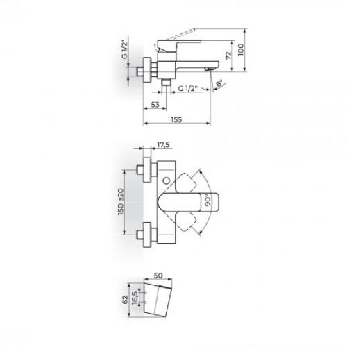 S2 BLACK 233101B baterija za kadu