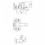 QUADRO JQ33101 baterija za kadu sa ručnim tušem