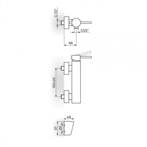 ZERRO JZ37101 Baterija za Kadu sa Ručnim Tušem
