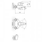 CUBO3 JC33101 Baterija za Kadu sa Ručnim Tušem