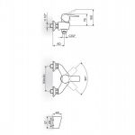 CUBO3 JC37101 Baterija za Tuš Kadu sa Ručnim Tušem