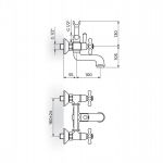 BRONTEE NB12101 baterija za kadu sa ručnim tušem