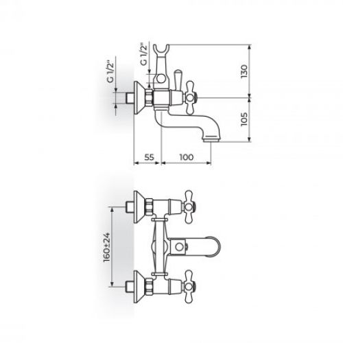 BRONTEE NB12101 baterija za kadu sa ručnim tušem