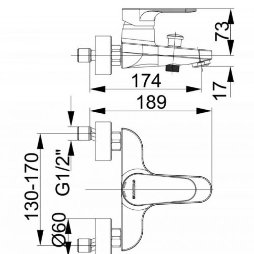HERZ 00301 INFINITY i30 Baterija za Kadu sa Izlivom