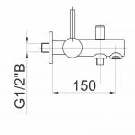 HERZ 00334 FRESH f30 baterija za kadu sa izlivom