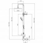 HERZ 00444 FRESH f150 usponski tuš sa ručnim tušem