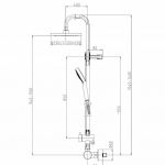 HERZ 00443 FRESH termo f150 termostatski usponski tuš sa ručnim tušem