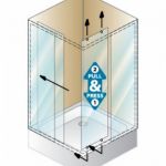 SQ LINE tuš kabina TKK 70X90 silver profili - kaljeno providno staklo 511240