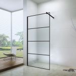 Tuš paravan EX100B-1 walk in crni 1000x2000/8mm