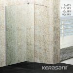 Tuš paravan fiksni Walk-in, model S473-100 100×200