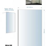 Tuš paravan fiksni Walk-in, model S473-100 100×200