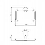 DARK JD903 držač peškira - prsten