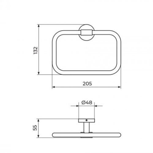 DARK JD903 držač peškira - prsten